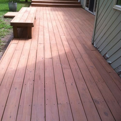 And this is the same deck after a pressure wash an