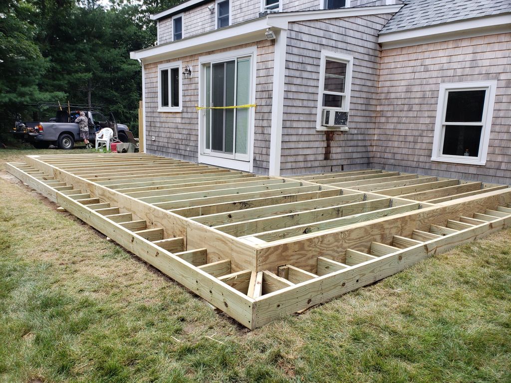 Walk out deck framing detail, W. Falmouth