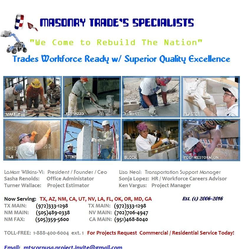 Masonry Trade's Specialists, Inc.