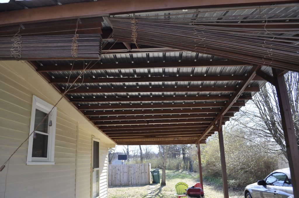 Was just a bare metal roof over hang which custome