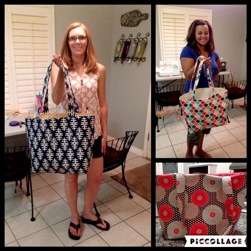 Adult Classes - finished tote bags