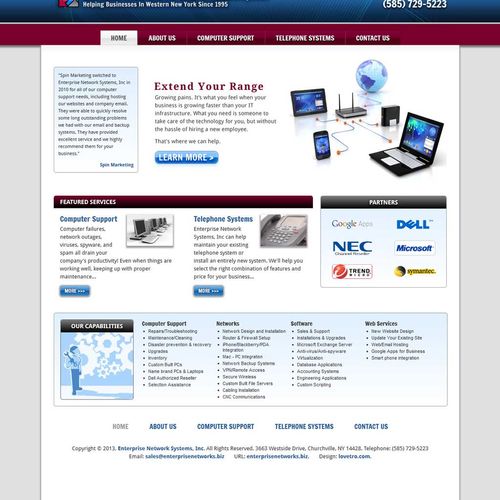 Enterprise Network Systems website