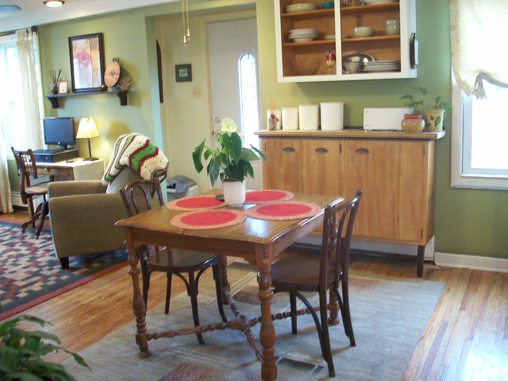 AFTER: Took out the wall between kitchen & livingr