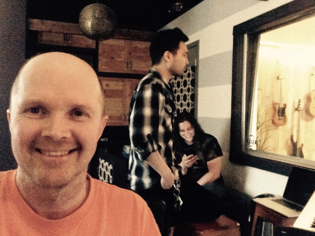 Hanging out with the guys from The Forgotten 45s d