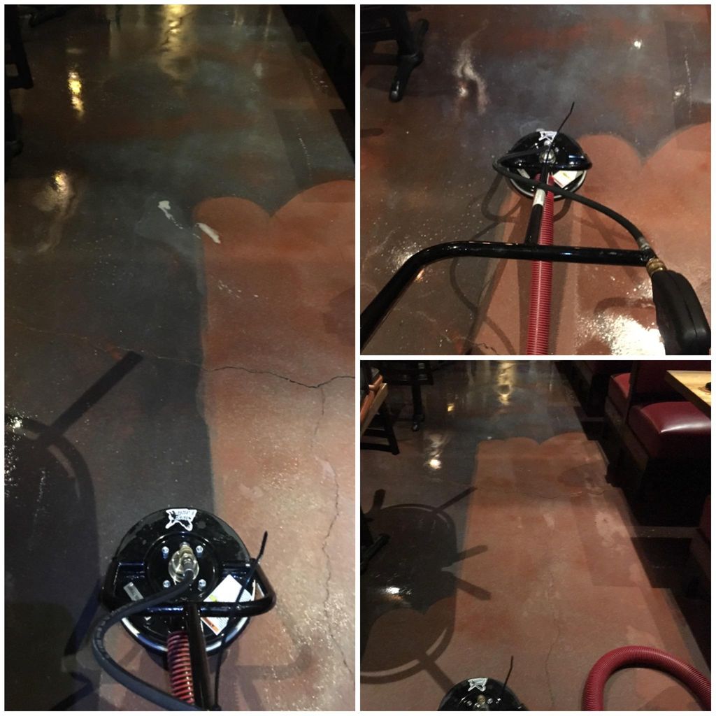 Interior hard surface cleaning