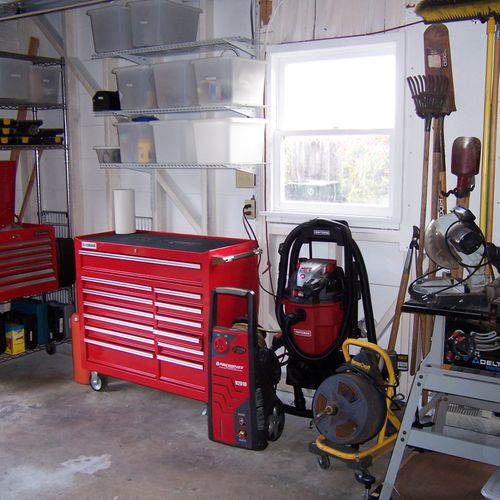 Tool area of Garage After