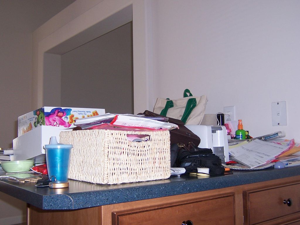 Kitchen Counter Chaos... the before picture #1.