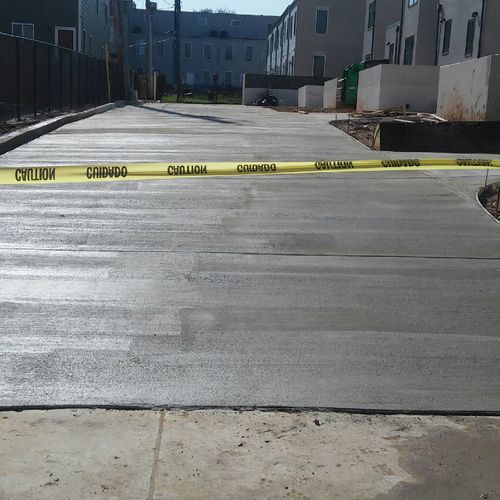Concrete driveway for Towns in Baltimore City.