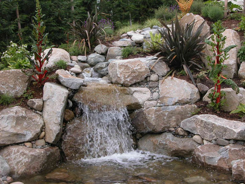 With a drop of more than 5', this water feature ha