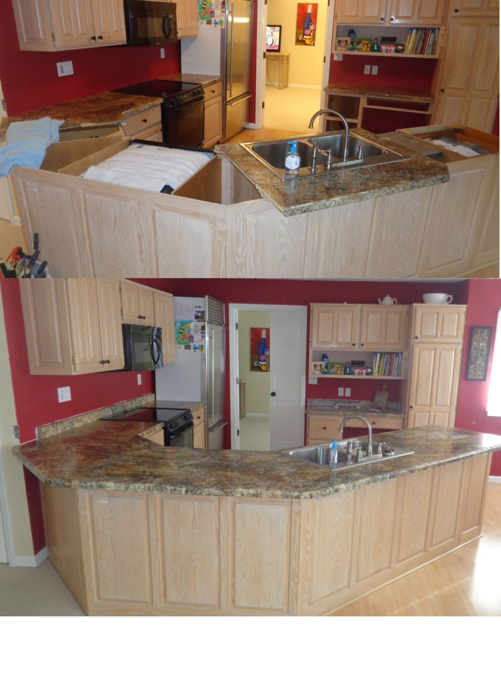Installation of Counter top purchased from Menard'