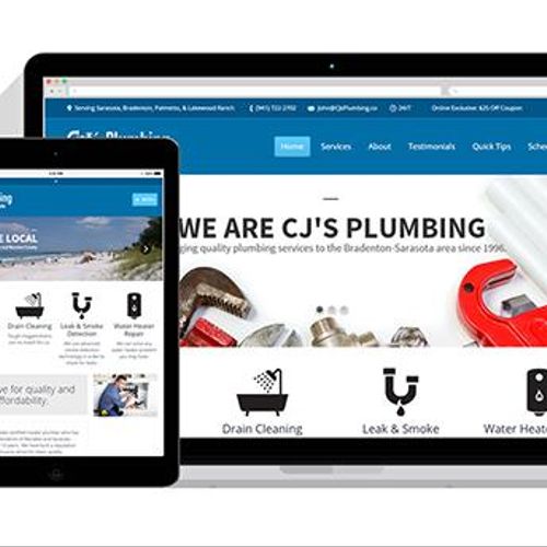 Responsive website created for local plumber: www.