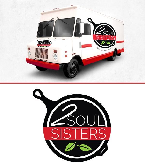 Logo for 2 Soul Sister's food truck - Washington, 