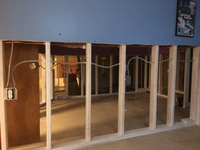 After: basement mold remediation complete. The low