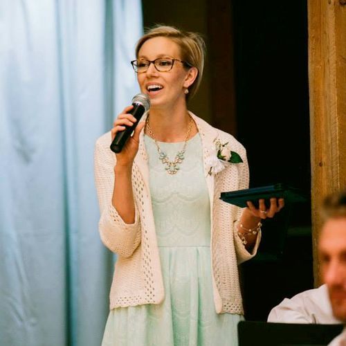 Performing at a wedding reception