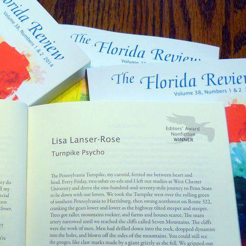 My essay, "Turnpike Psycho," won The Florida Revie