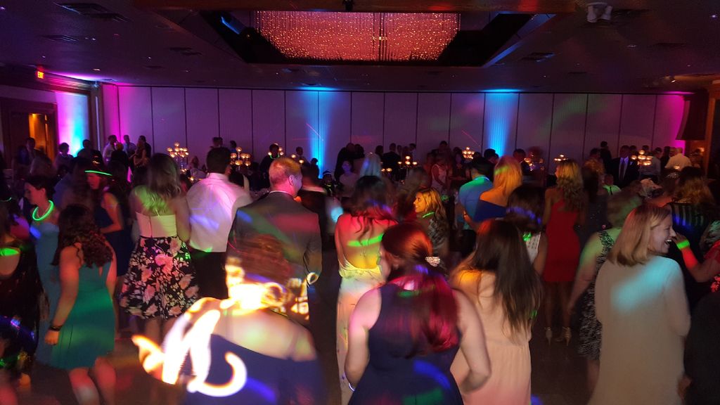 Wedding crowd danced all night.