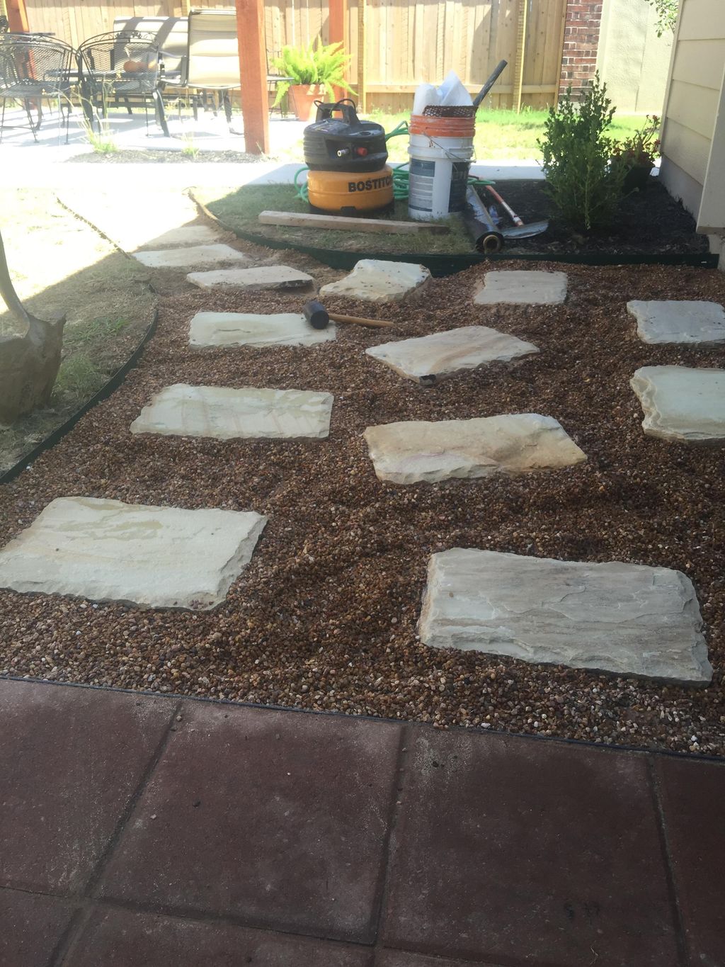 Paver path work order for client /dig, set, and la