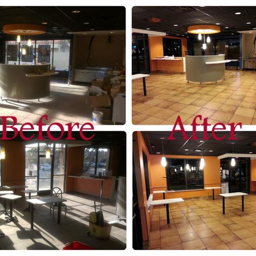 Post Construction, Before and After picture of our