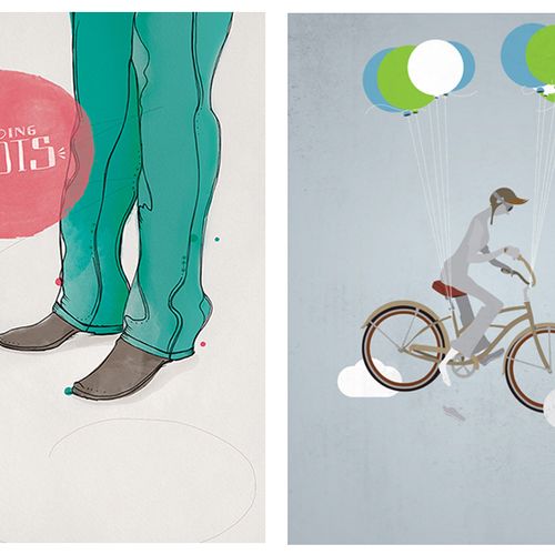 Wedding Boots and Come Fly With Me: Illustrations