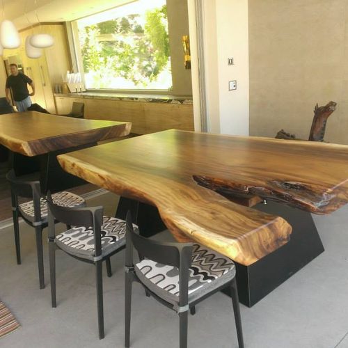 Indonesian Monkeypod tables.  Hand finished and sc