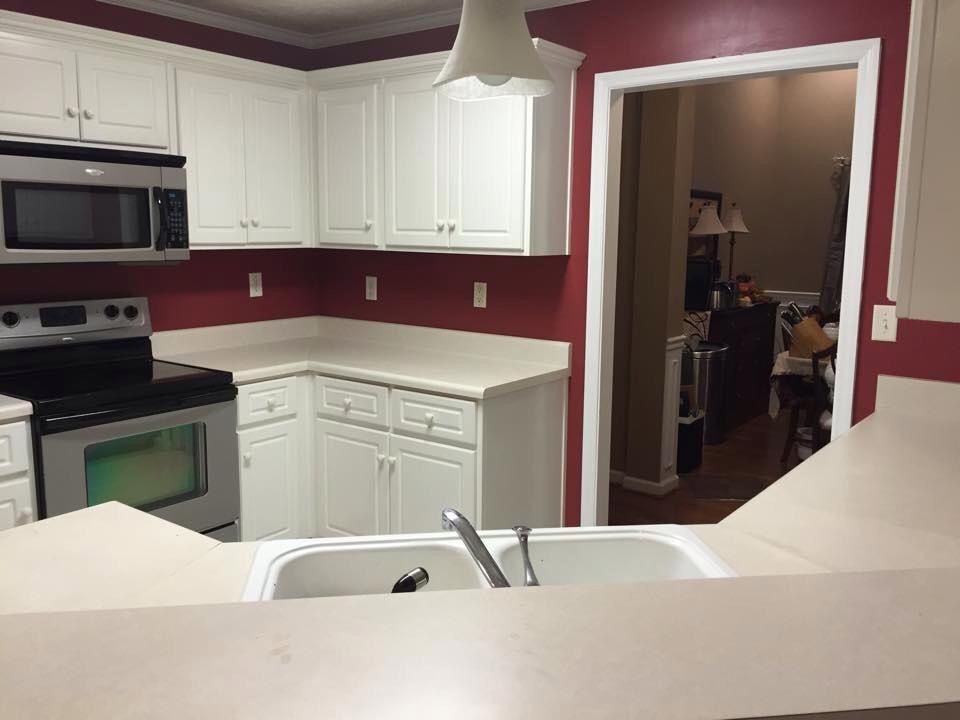 Before picture of the kitchen remodel