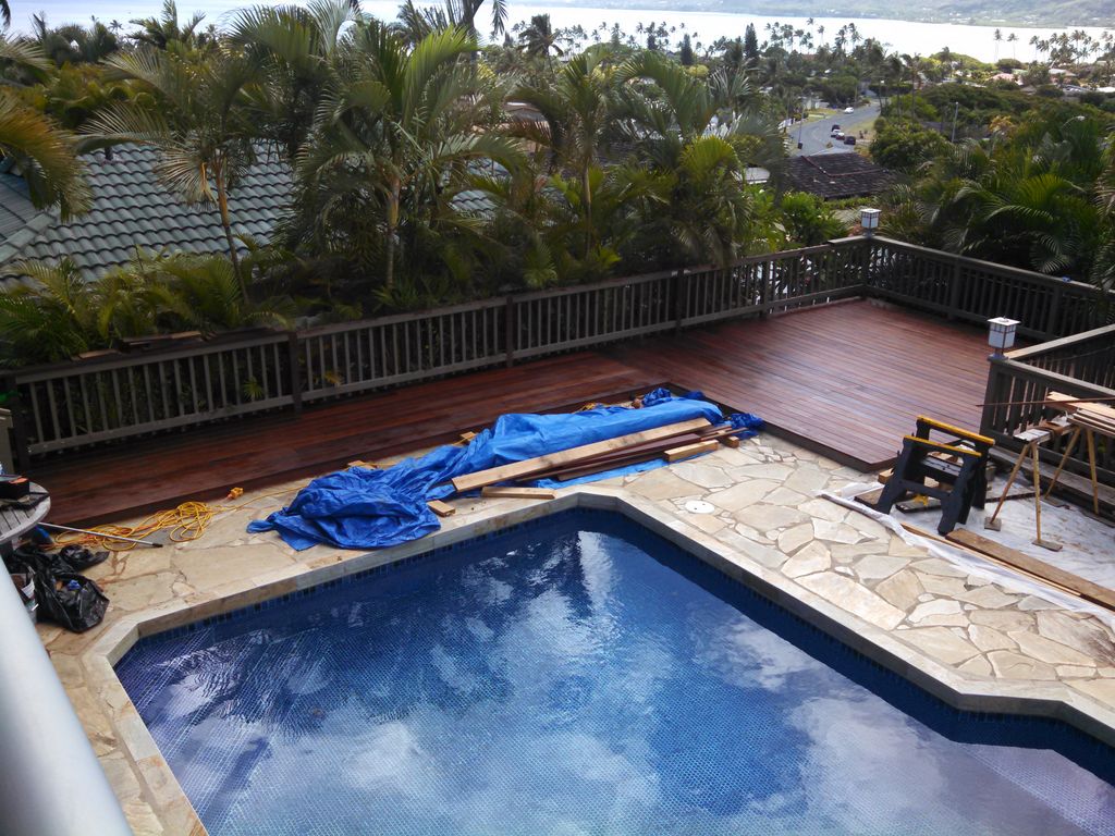 I tore out old deck and rebuilt the sub structure 
