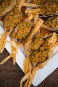 Tamales are always a popular vegetarian choice, an