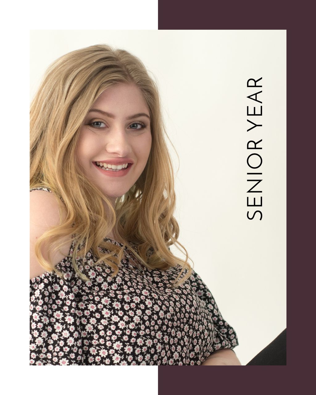 Senior photo session with album