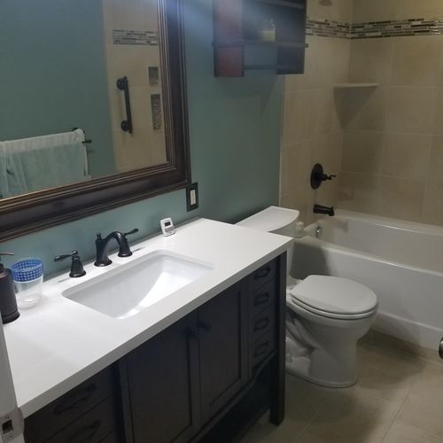 finished Hall bath remodel in Columbia