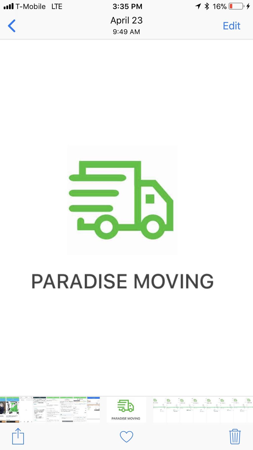 Paradise Moving