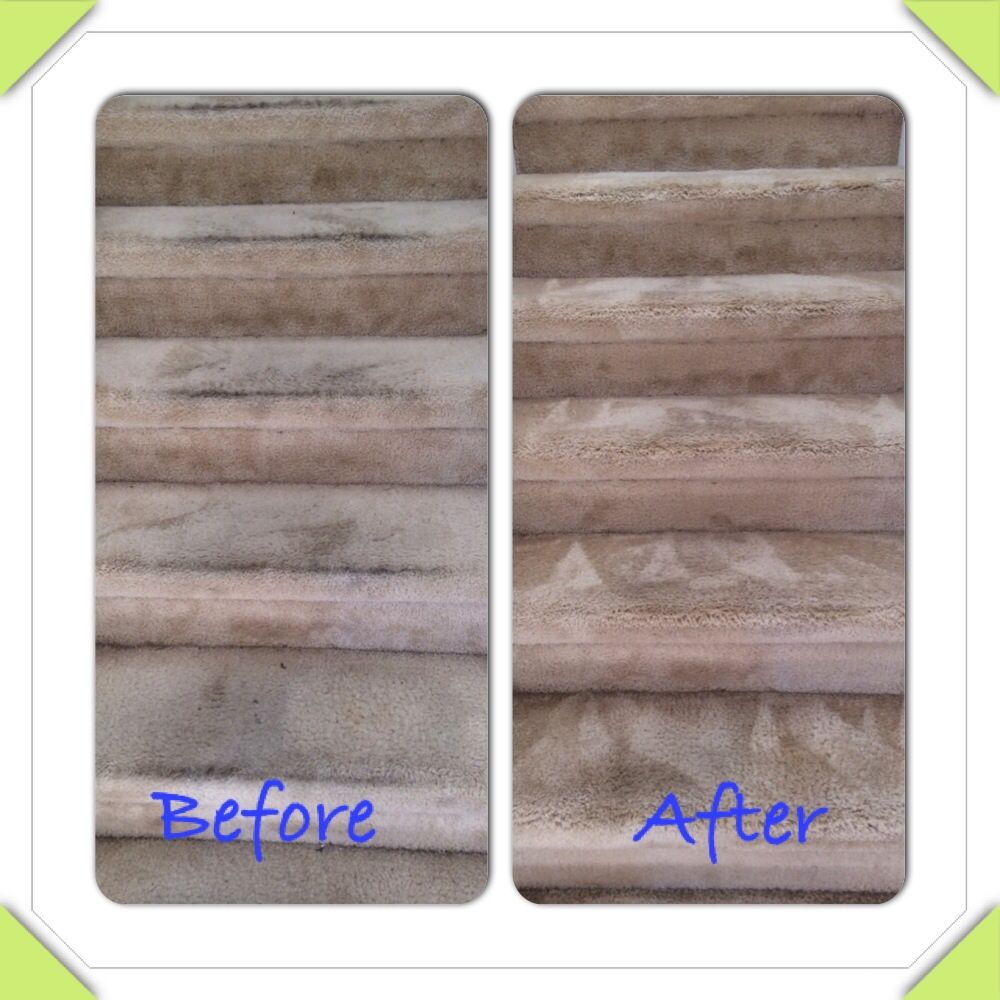 Before and after out carpet cleaning