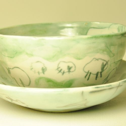 Hand thrown and hand manipulated functional ware, 