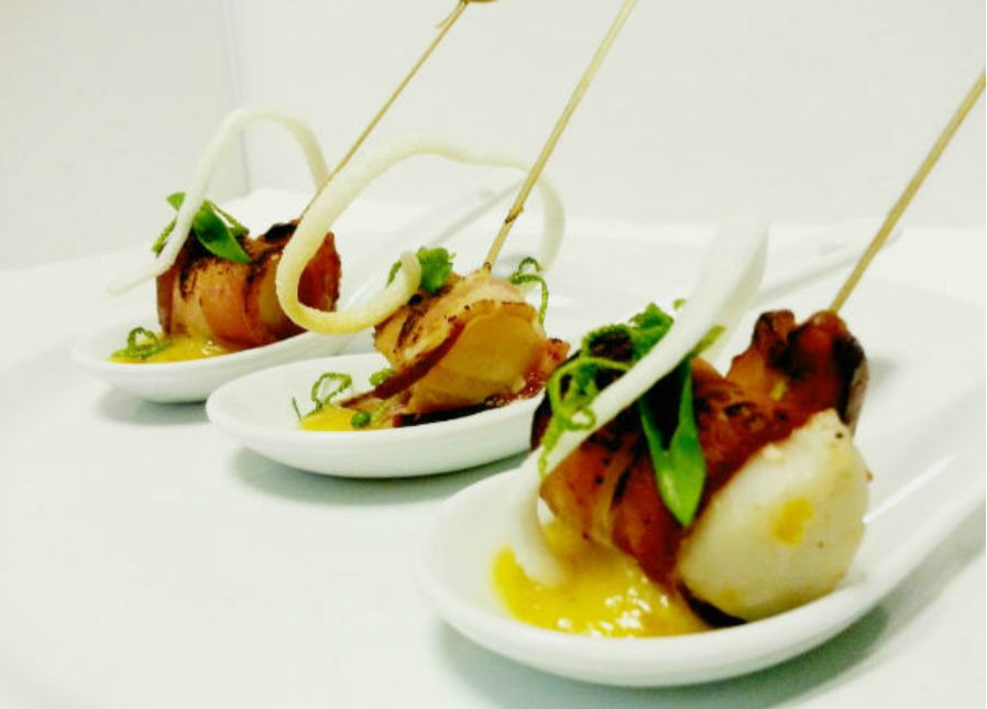 Scallop Rumaki with Apricot Butter