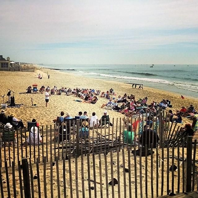Informal wedding on the beach in Bay Head, NJ