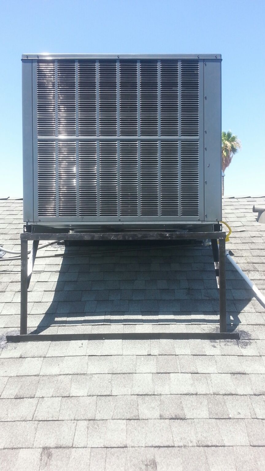 Rear view new unit and stand.