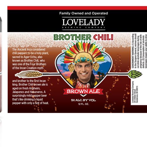 "Brother Chili" beer can label