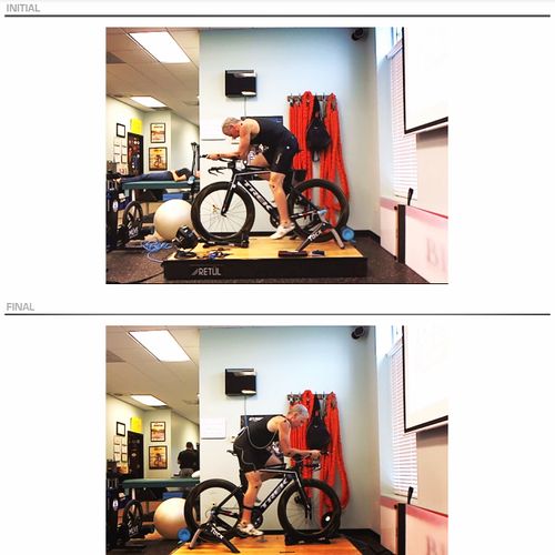 Before and After Retül Bike Fit...sometimes a less