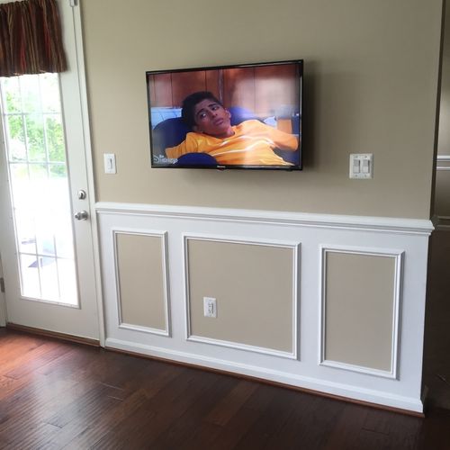 TV install that I did I also did the Trim work I d