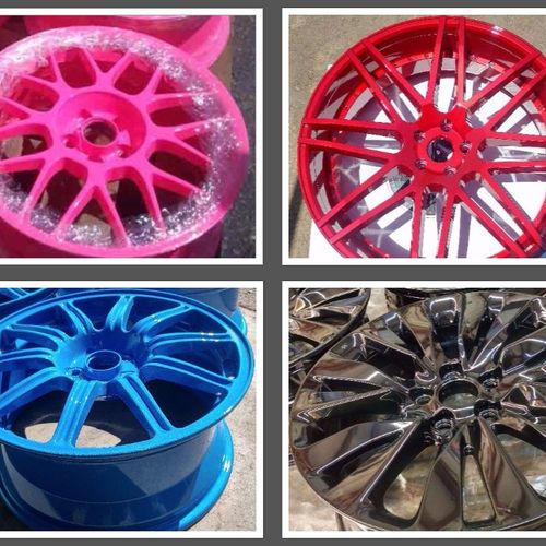 Different colored wheels
