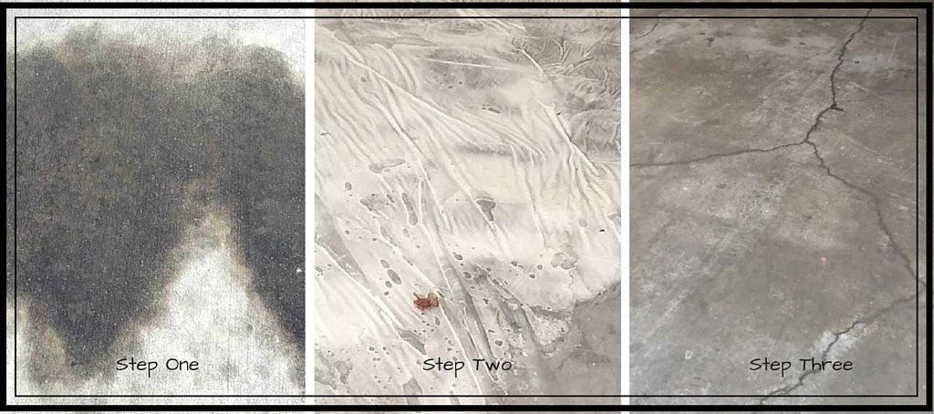 Driveway oil stain removal