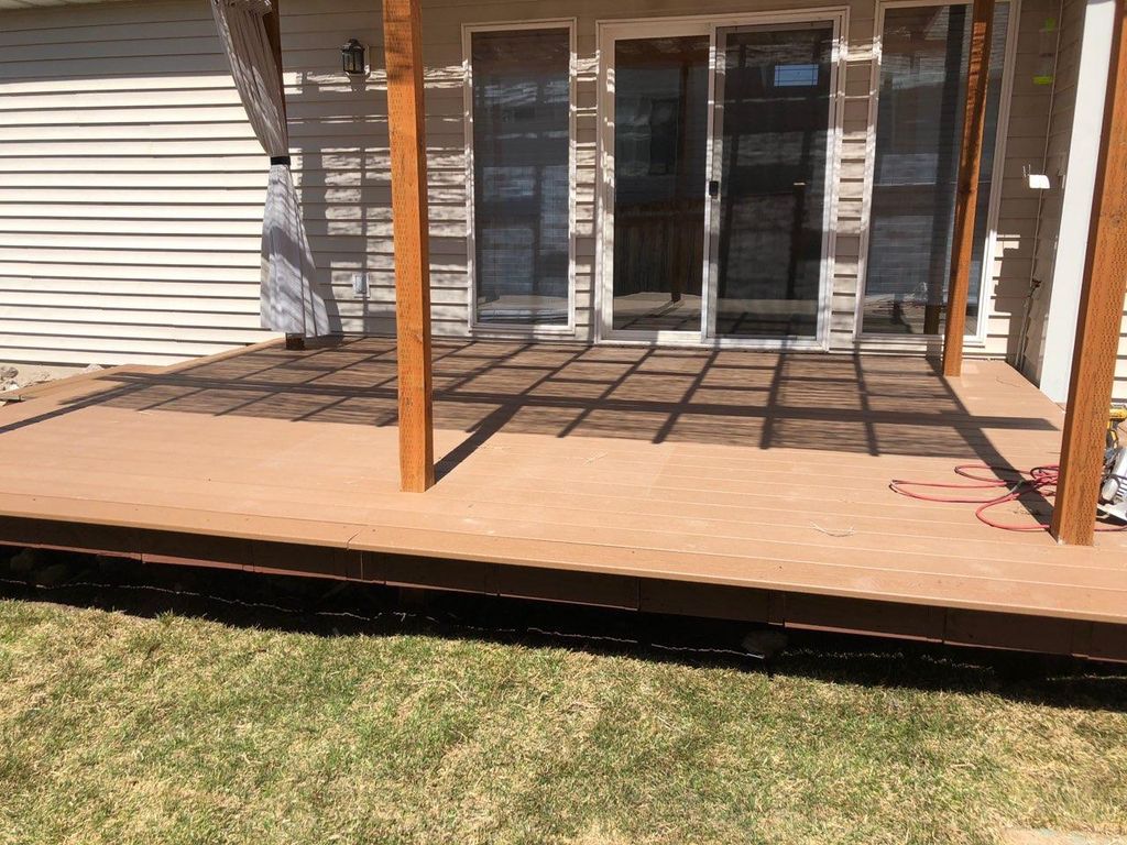 Deck with awning build
