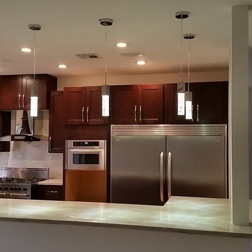 Designed and installed lights and appliances.