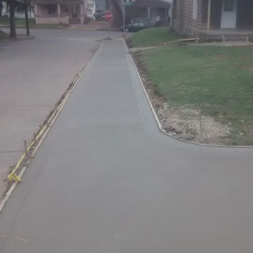 sidewalk/driveway
