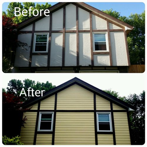 Gladstone, MO  before and after with new James Har