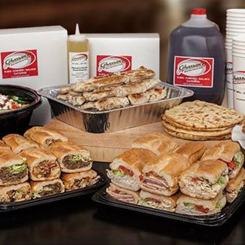 An array of catering choices.