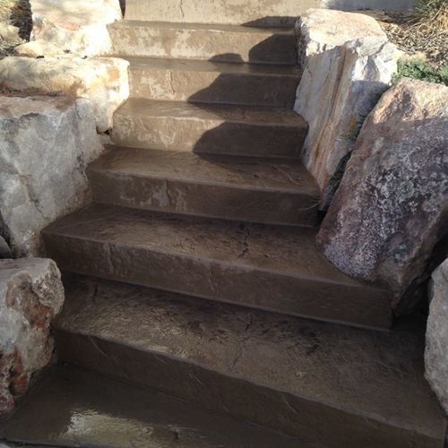 Donna H. Stairs- rough stone texture - Color (pebb