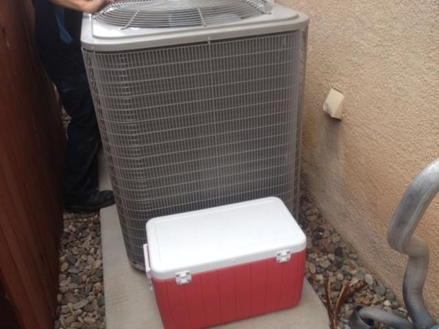 Before Picture. Unit set on Sidewalk in front of d