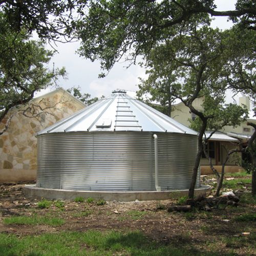 22,000 gallon rainwater harvesting system for pota