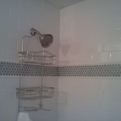 Renovated and tiled this bathroomk