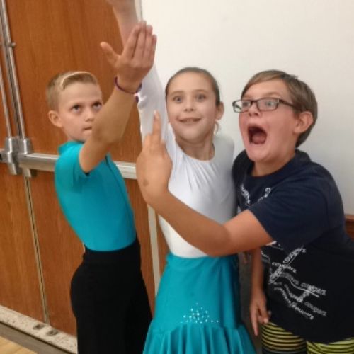 Some of our youngest students attending a dance ca